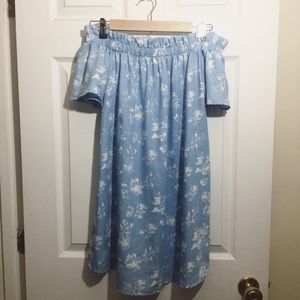 off the shoulder floral dress